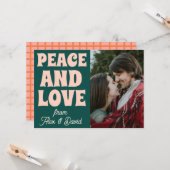 Groovy Bold Funky Christmas froh und hell Karte (Vorderseite/Rückseite Beispiel)