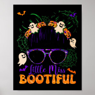 Groovy Bon Bootiful Halloween Boo Ghost Girl Poster
