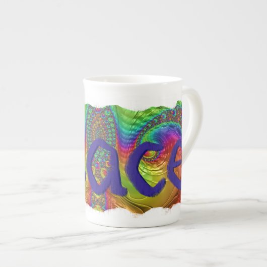 Groovy Bone China Peace Tasse (Vorderseite Rechts)