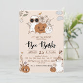 Groovy Boo Bash Halloween-Party Einladung (Stehend Vorderseite)