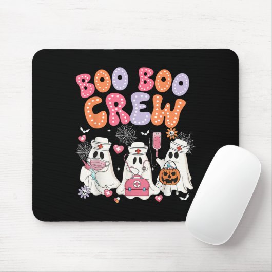 Groovy Boo Boo Crew Nurse Funny Ghost Halloween Te Mousepad (Mit Mouse)