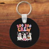 Groovy Boo Boo Crew Nurse Funny Ghost Halloween Te Schlüsselanhänger (Vorderseite)