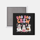 Groovy Boo Boo Crew Nurse Funny Ghost Halloween Th Magnet (Vorderseite/Rückseite)
