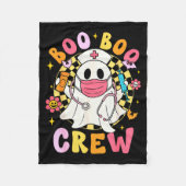 Groovy Boo Boo Crew Nurse Funny Ghost Women Hallow Fleecedecke (Vorderseite)