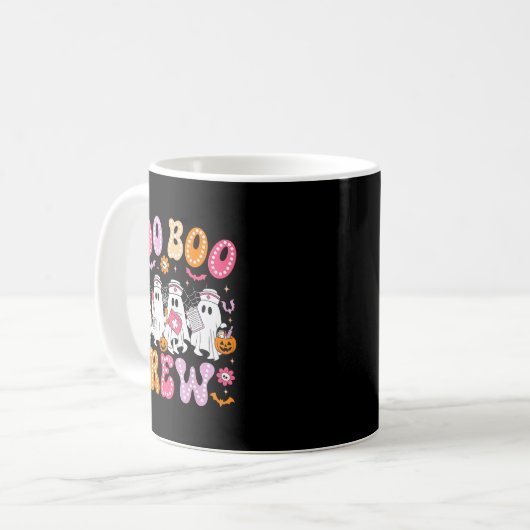Groovy Boo Boo Crew Nurse Funny Ghost Women Hallow Kaffeetasse (Vorderseite Links)