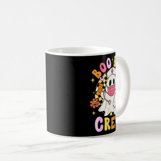 Groovy Boo Boo Crew Nurse Funny Ghost Women Hallow Kaffeetasse (VorderseiteRechts)