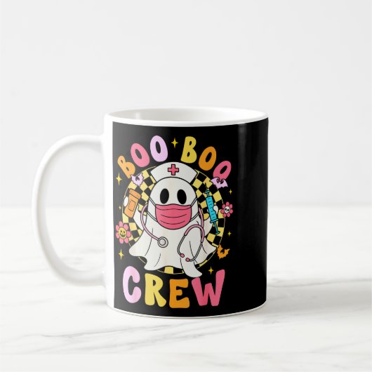 Groovy Boo Boo Crew Nurse Funny Ghost Women Hallow Kaffeetasse (Links)