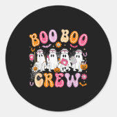 Groovy Boo Boo Crew Nurse Funny Ghost Women Hallow Runder Aufkleber (Vorderseite)