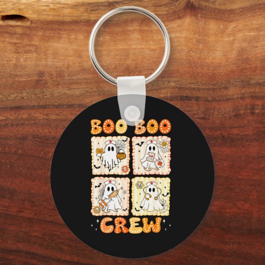 Groovy Boo Boo Crew Nurse Funny Ghost Women Hallow Schlüsselanhänger (Vorderseite)