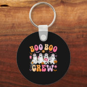 Groovy Boo Boo Crew Nurse Funny Ghost Women Hallow Schlüsselanhänger (Vorderseite)