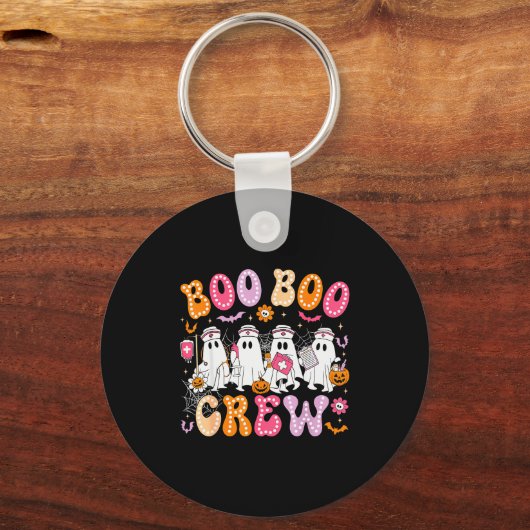Groovy Boo Boo Crew Nurse Funny Ghost Women Hallow Schlüsselanhänger (Vorderseite)