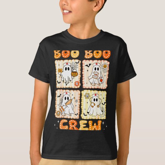 Groovy Boo Boo Crew Nurse Funny Ghost Women Hallow T-Shirt (Vorderseite)