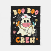 Groovy Boo Boo Crew Nurse Halloween Cute Ghost Wom Fleecedecke (Vorderseite)