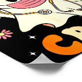 Groovy Boo Boo Crew Nurse Halloween Cute Ghost Wom Poster (Ecke)