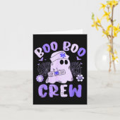 Groovy Boo Crew Nurse Funny Ghost Women Hallow Karte (Gelbe Blume)