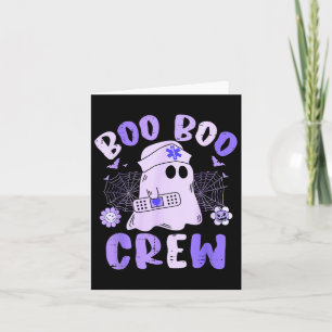 Groovy Boo Crew Nurse Funny Ghost Women Hallow Karte
