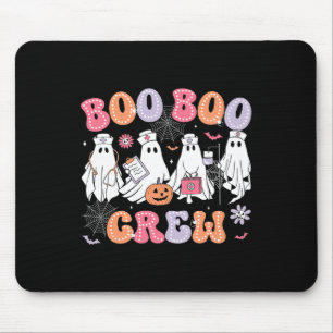 Groovy Boo Crew Nurse Funny Ghost Women Hallow Mousepad