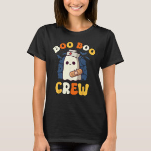 Groovy Boo Crew Nurse Funny Ghost Women Hallow T-Shirt