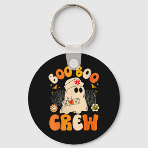 Groovy Boo Crew Nurse Funny Ghost Women Halloween Schlüsselanhänger