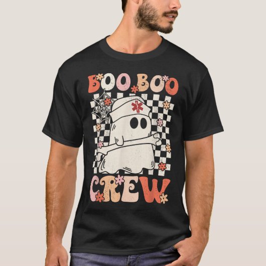 Groovy Boo Crew Nurse Ghost Paramedic Emt Ems T-Shirt (Vorderseite)