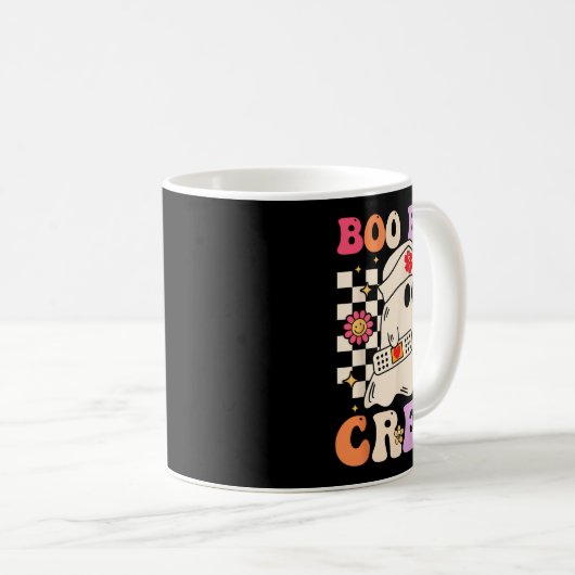 Groovy Boo Crew Nurse Ghost Paramedic Funny Ha Kaffeetasse (VorderseiteRechts)