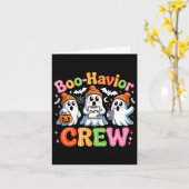 Groovy Boo-havior Crew Behavior Analyst Halloween Karte (Gelbe Blume)