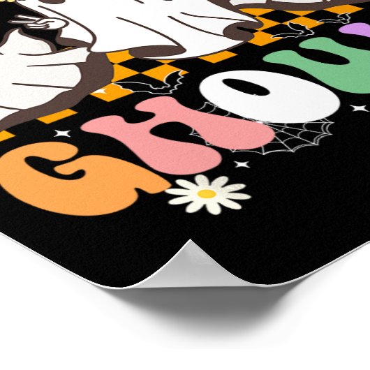 Groovy Boo Lasse Go Ghouls Halloween Ghost Women G Poster (Ecke)