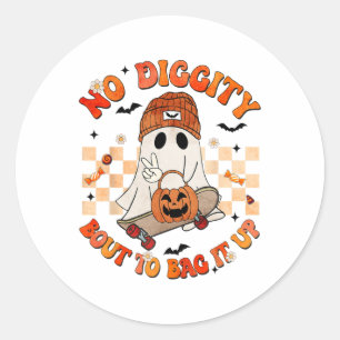Groovy Boo No Diggity Bout, um es zu kaschieren Ha Runder Aufkleber