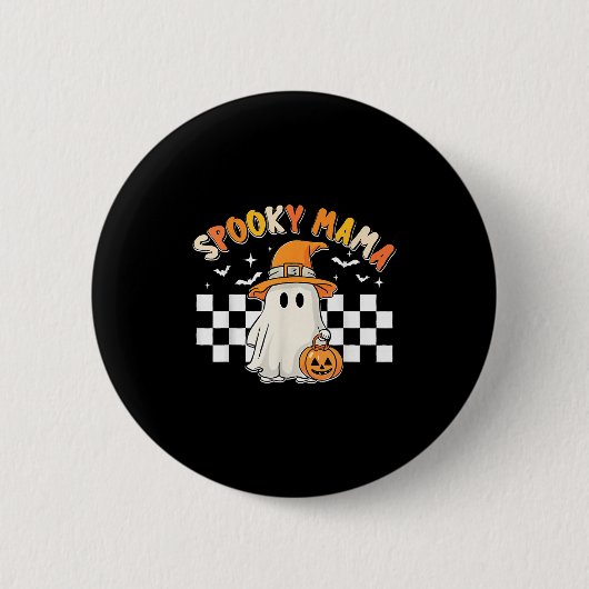 Groovy Boo One Soky Mama First Halloween Birthday  Button (Vorderseite)