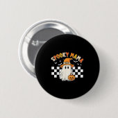 Groovy Boo One Soky Mama First Halloween Birthday  Button (Vorne & Hinten)