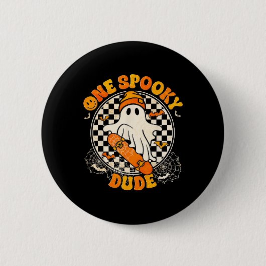 Groovy Boo Skate ein wunderbarer Typ Halloween Jun Button (Vorderseite)