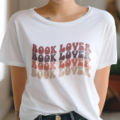 Groovy Book Lover Mutes mehrfarbiges Retro T-Shirt