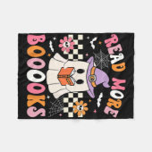 Groovy Booooks Ghost Read more Bücher Funny Teache Fleecedecke (Vorderseite (Horizontal))