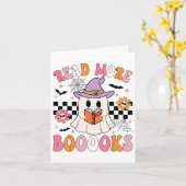 Groovy Booooks Ghost Read more Bücher Funny Teache Karte (Gelbe Blume)