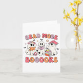 Groovy Booooks Ghost Read more Bücher Funny Teache Karte (Gelbe Blume)
