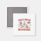 Groovy Booooks Ghost Read more Bücher Funny Teache Magnet (Vorderseite/Rückseite)