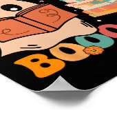 Groovy Booooks Ghost Read more Bücher Funny Teache Poster (Ecke)