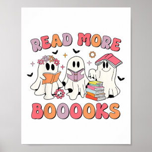 Groovy Booooks Ghost Read more Bücher Funny Teache Poster