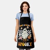 Groovy Boot Scootin Spooky Ghost Halloween Retro Schürze (Getragen)