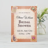 Groovy Brautparty Einladung (Stehend Vorderseite)