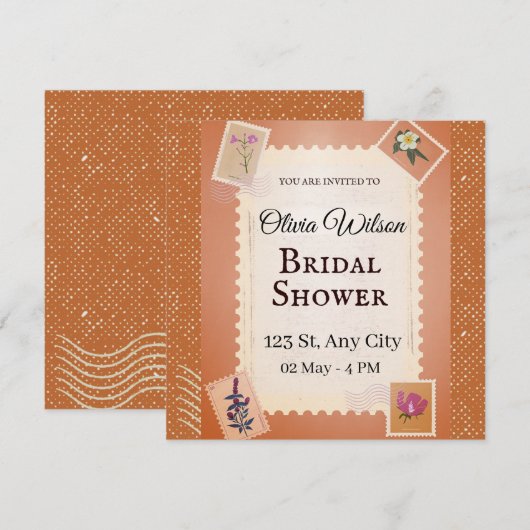 Groovy Brautparty Einladung (Vorne/Hinten)