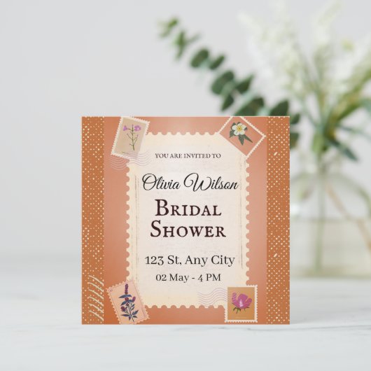 Groovy Brautparty Einladung (Stehend Vorderseite)