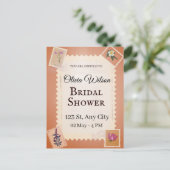 Groovy Brautparty Einladungspostkarte (Stehend Vorderseite)