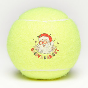 Groovy & Bright Santa Retro Weihnachtsfeiertage Tennisbälle