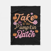 Groovy bringt mich zum Kürbispflaster Herbst Fleecedecke (Vorderseite)