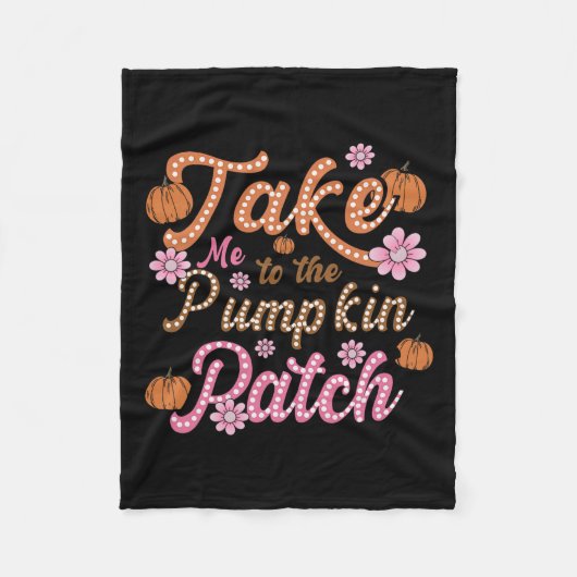 Groovy bringt mich zum Kürbispflaster Herbst Fleecedecke (Vorderseite)