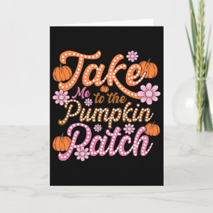 Groovy bringt mich zum Kürbispflaster Herbst Karte