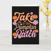 Groovy bringt mich zum Kürbispflaster Herbst Karte (Gelbe Blume)