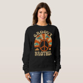 Groovy Brother 70er Ästhetik 1970er Retro Brother Sweatshirt (Vorne ganz)