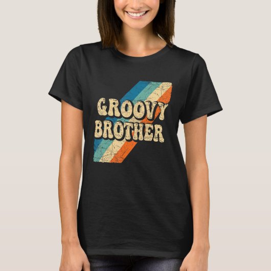 Groovy Brother 70er Ästhetische Nostalgie in den 1 T-Shirt (Vorderseite)